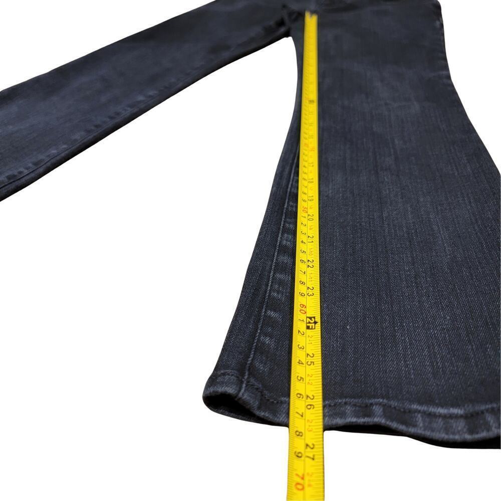 MADEWELL Black Rinse Wash Mid-Rise Kick Out Jeans Womens 26 Polished Casual Y2K - Picture 15 of 16